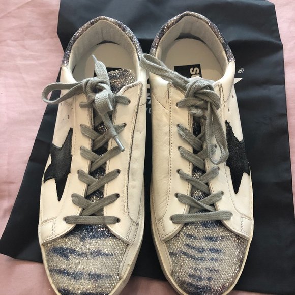 golden goose zebra glitter